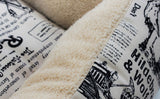 Newspaper Vintage Pet Bed Cushion Dog Cat Warm Mat Soft Pad Nest For Crate House