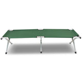 Green Foldable Camping Bed Portable Military Cot Hiking Travel w/ carrying Bag