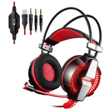 Gaming Headset Surround Stereo Headband Headphone USB 3.5mm LED with Mic for PC