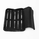 5pcs Blackhead Acne Comedone Pimple Blemish Extractor Remover Stainless Tool Kit