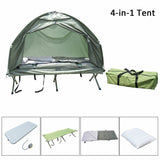 New Outsunny Single Portable Camping Tent Bed Cot w/Sleeping Bag Air Mattress