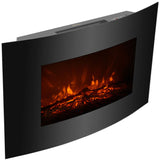 33"x22" Large 1500W Electric Fireplace Wall Mount Heater with Remote Adjustable