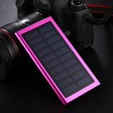 100000mAh 2 USB Portable Solar Battery Charger Power Bank For Cell Phone US