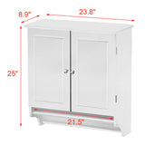 Wall Mount Bathroom Cabinet Organizer Kitchen Cupboard w/Door Storage Shelf Home