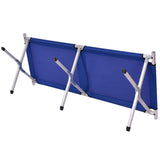 Blue Foldable Camping Bed Portable Military Cot Hiking Travel w/ carrying Bag