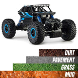 4WD RC Monster Truck Off-Road Vehicle 2.4G Remote Control Buggy Crawler Car Blue