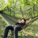 Double Person Hanging Hammock Travel Outdoor Camping Tent Swing Bed Mosquito Net