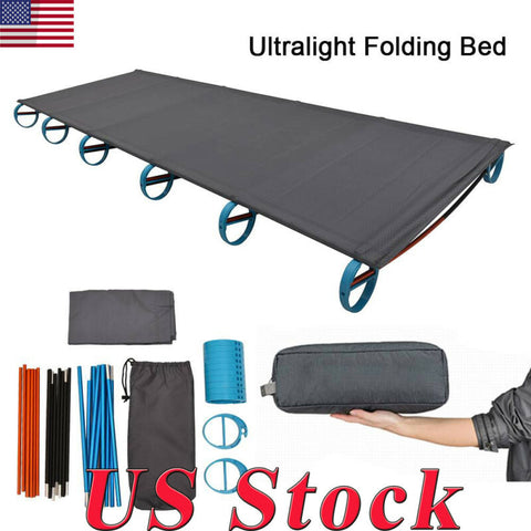 Camping Mat Ultralight Portable Single Folding Camp Bed Cot Sleeping Outdoor US