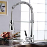 Kitchen Sink Chrome Single Handle Mixer Tap Swivel Pull Out Spray Faucet Spout