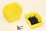 WallPeg 56 Pegboard Kit Storage Part Bins and Flex-Lock Peg Hooks for 1/4" holes