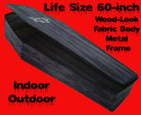 Life Size POP-UP INSTANT COFFIN PROP w-LID Haunted House Cemetery Decoration-5ft