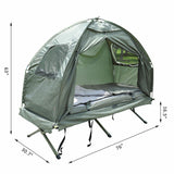 New Outsunny Single Portable Camping Tent Bed Cot w/Sleeping Bag Air Mattress