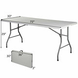 6' Folding Table Portable Plastic Indoor Outdoor Picnic Party Dining Camp Tables