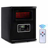 1500W Electric Portable Infrared Quartz Space Heater Remote Black