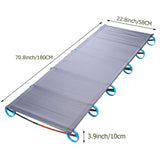 Ultralight Portable Folding Camping Cot Aluminium Alloy Off Ground Foldable Bed