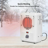 Electric Portable Utility Space Heater Thermostat Room 1500W Air Heating