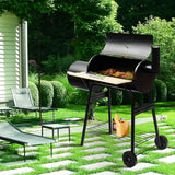 Goplus Outdoor BBQ Grill Charcoal Barbecue Pit Patio Backyard Meat Cooker Smoker