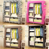 Simple Closet Big Space Storage Rack Cloth Wardrobe Dustproof Cloth Cabinet