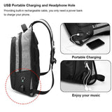 Anti-Theft Men Women Travel Backpack External USB Charge Port Laptop School Bag