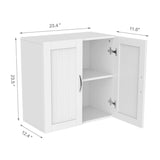 Wall Mount Bathroom Cabinet Organizer Kitchen Cupboard w/Door Storage Shelf Home