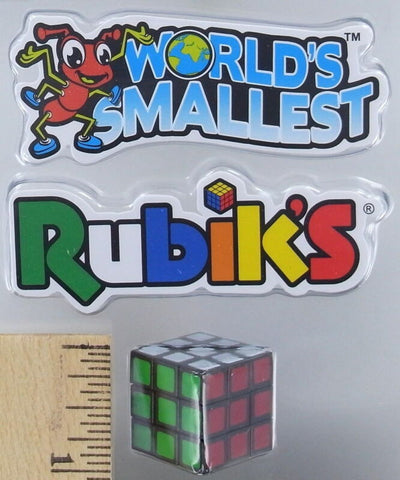 World's Smallest RUBIK'S CUBE Puzzle 3D Toy Miniature Doll Retro 80's Mini