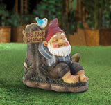 not disturb Sleeping lazy Gnome outdoor Garden yard sleepy Statue Statuary nome