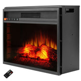 34" Black Insert Freestanding 22 Settings Logs Electric Fireplace Heater