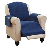 Faux Chenille Recliner Chair Cover & Pockets