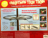 New Light Sounds ANIMATED CHRISTMAS TRAIN SET Holiday Decoration Mounts in Tree!