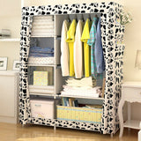 Simple Closet Big Space Storage Rack Cloth Wardrobe Dustproof Cloth Cabinet