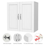 Wall Mount Bathroom Cabinet Organizer Kitchen Cupboard w/Door Storage Shelf Home