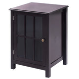 One Door Accent Cabinet Storage Cabinet 2 Shelf Display Home Decor