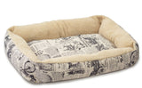 Newspaper Vintage Pet Bed Cushion Dog Cat Warm Mat Soft Pad Nest For Crate House