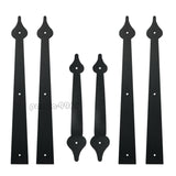 Garage Door Deluxe Decorative Hardware Kit - Hinges & Handles - Includes Screws