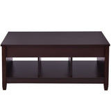 Lift Top Coffee Table w/ Hidden Compartment and Storage Shelves Modern Furniture