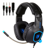 Sades Gaming Headset Stereo Headphone 3.5mm Wired W/Mic For PS4 Xboxone PC