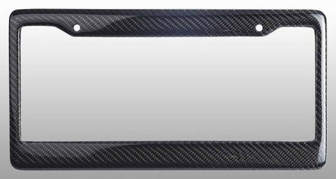 100% CARBON FIBER LICENSE PLATE FRAME TAG COVER ORIGINAL 3K With Free Caps