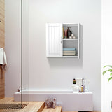 Wall Mount Bathroom Cabinet Organizer Kitchen Cupboard w/Door Storage Shelf Home