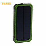 300000mAh Waterproof Portable Solar Charger Dual USB Battery Power Bank Phone