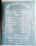 Custom Business Store Hours Sign Vinyl Decal Sticker 12" wide door, window