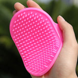 Pet Palm Brush Adjustable Dog Cat Shower Rubber Grooming Bathing Hair Grooming