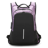 Anti-Theft Men Women Travel Backpack External USB Charge Port Laptop School Bag