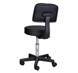 Rolling Hydraulic Doctor Dentist Tattoo Faux Leather Stool With Back Massage Spa