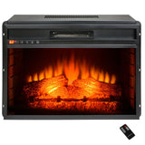 34" Black Insert Freestanding 22 Settings Logs Electric Fireplace Heater