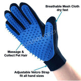 Pet Grooming Gloves Brush Dog Cat Hair Remover Mitt Massage Deshedding 1 Pair