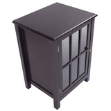 One Door Accent Cabinet Storage Cabinet 2 Shelf Display Home Decor