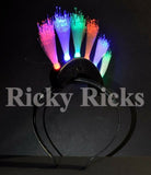 Light-Up Mohawk Headband Fiber Optic LED Reversible Flashing Blinking Band EDC