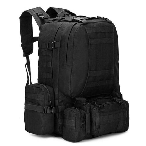 Black 55L Military Sports Tactical Camping Hiking Backpack Luggage Rucksack Bag