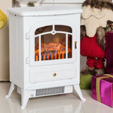 750/1500W Electric Fireplace Freestanding Fire Flame Stove Heater Adjustable