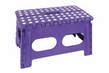 Home Basics NEW Bright Wide Large Folding Step Stool with Non-Slip Dots